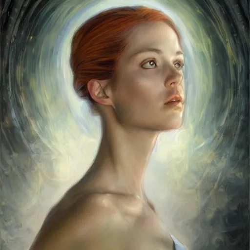Image similar to a painting in the style of donato giancola, and in the style of charlie bowater, and in the style of jules ferdinand jacquemart. symmetry, smooth, sharp focus, semi - realism.