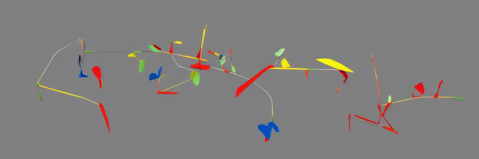 Image similar to 3 d mobile in the style of alexander calder