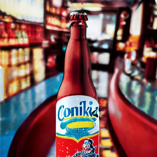 Image similar to a bottle of conka cola, marketing promo photo