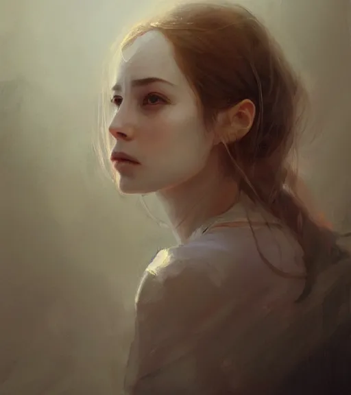 Image similar to natali portman, portrait, illustration, rim light, top light, perfectly shaded, spring time, slight overcast lighting, soft painting, art by krenz cushart and wenjun lin