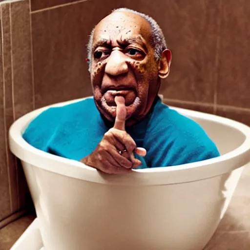 Image similar to bill cosby in a bathtub