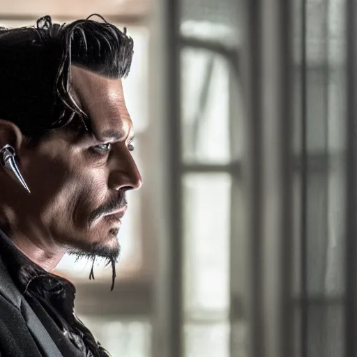 Prompt: Johnny Depp As the punisher 4k detail