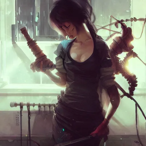 Image similar to awoke to the violent crunch of metal on wood, radiator, sweet smells of antifreeze and cupcakes, by wlop, artgerm, greg rutkowski