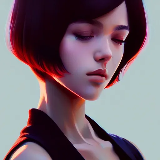 Image similar to a portrait of a beautiful model, art by ilya kuvshinov and wlop and artgerm and josan gonzalez, digital art, highly detailed, intricate, sharp focus, trending on artstation hq, deviantart, pinterest, unreal engine 5, 4 k uhd image