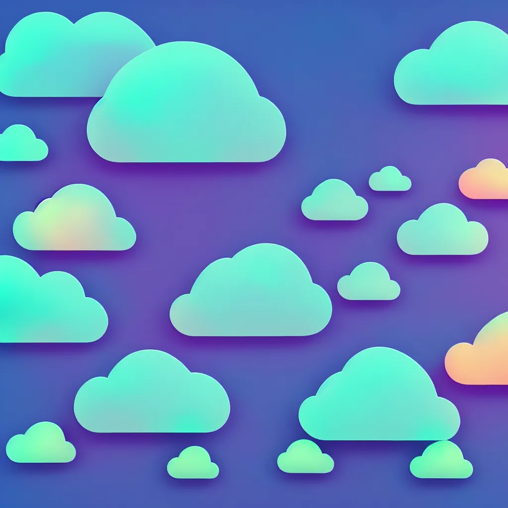 Image similar to a simple micro-service deployed to a public cloud, security, attack vector, trending on Artstation, painting by Jules Julien, Leslie David and Lisa Frank, muted colors with minimalism