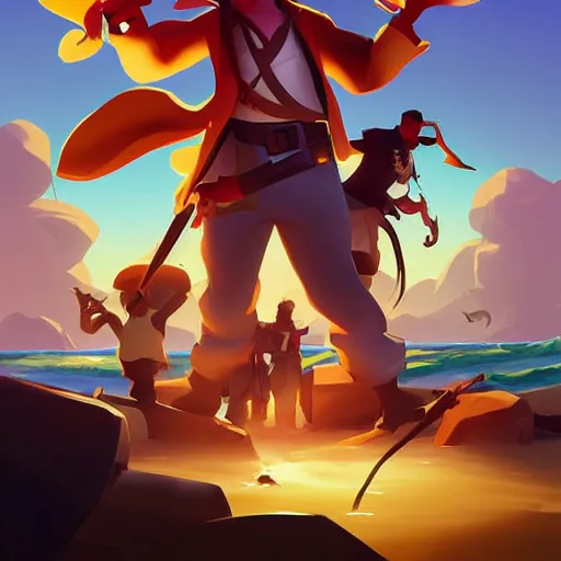 Image similar to painting treasure on sea of thieves game smooth median photoshop filter cutout vector, behance hd by jesper ejsing, by rhads, makoto shinkai and lois van baarle, ilya kuvshinov, rossdraws global illumination