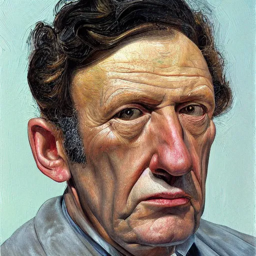 Image similar to high quality high detail painting by lucian freud, hd, portrait of gustavo fringe