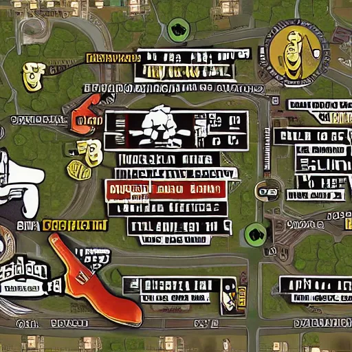 Image similar to very details families gang map grand theft auto