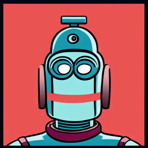Prompt: bender from futurama in the style of obey poster