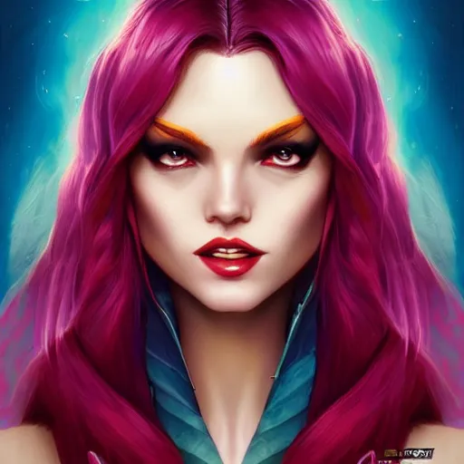 Image similar to portrait of katarina from league of legends, Pixar style, by Tristan Eaton Stanley Artgerm and Tom Bagshaw.