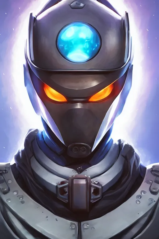 Image similar to epic mask helmet robot ninja portrait stylized as fornite style game design fanart by concept artist gervasio canda, behance hd by jesper ejsing, by rhads, makoto shinkai and lois van baarle, ilya kuvshinov, rossdraws global illumination radiating a glowing aura global illumination ray tracing hdr render in unreal engine 5