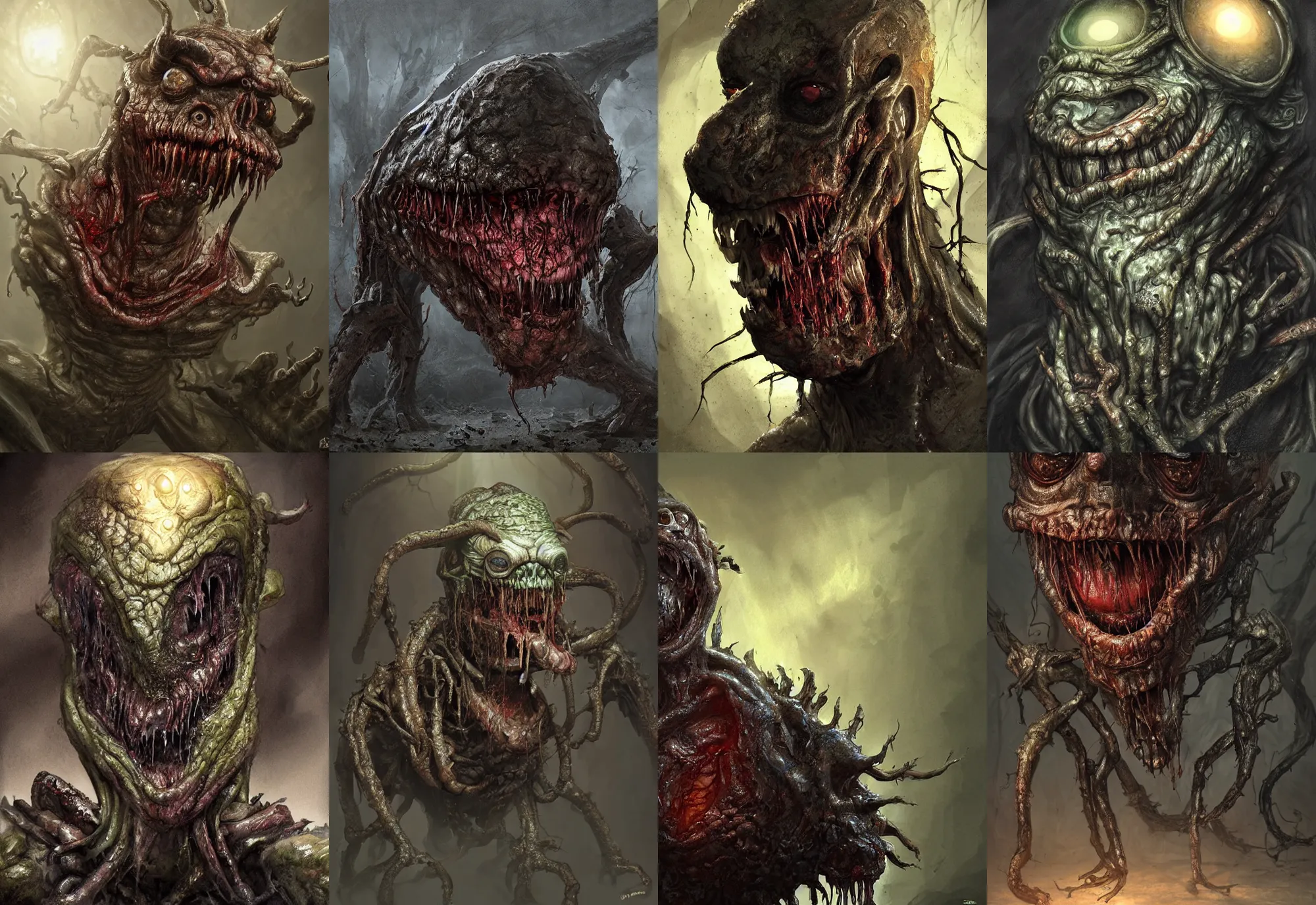 grotesque cyberpunk the mummy horror, concept art