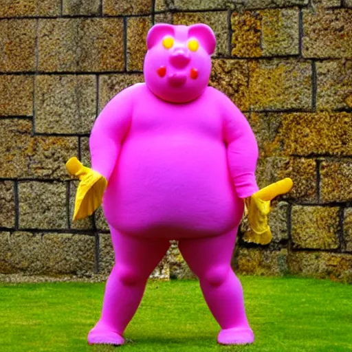 Image similar to mr. blobby rues the day