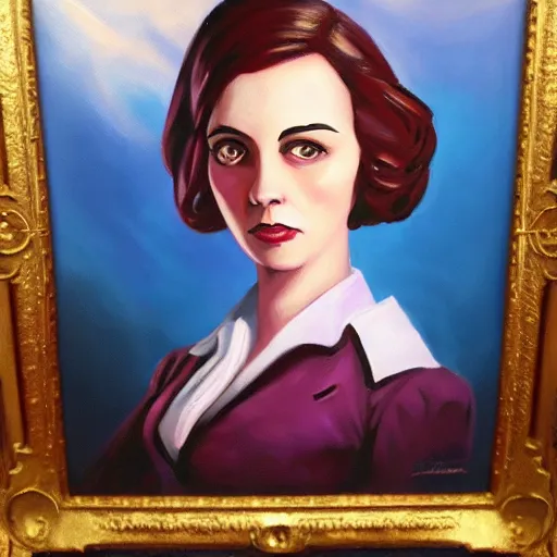 Prompt: Oil painting of Elizabeth Comstock from Bioshock Infinite