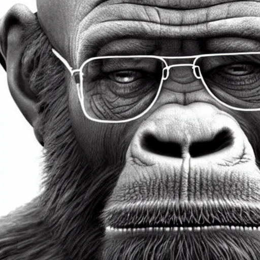 Prompt: walter white if he was a gorilla