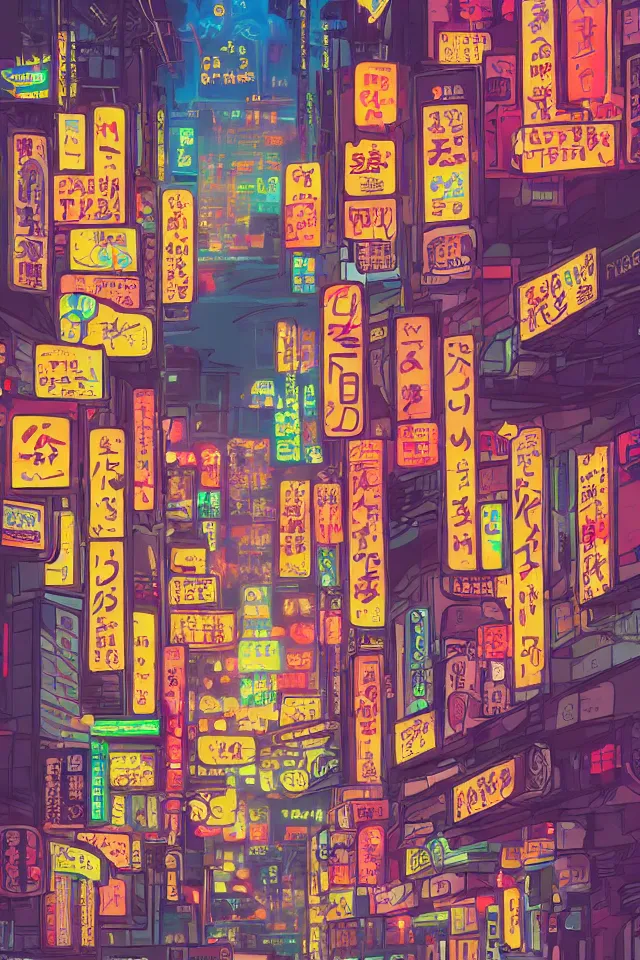 Prompt: a portrait of a shiba inu dog walking through neon streets of tokyo, in the style of studio ghibli, artistic, highly detailed