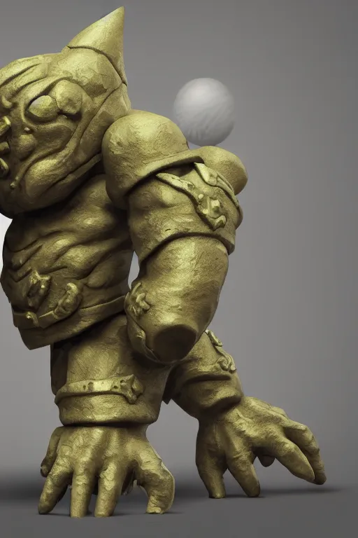 Prompt: zelda fantasy art golem monster troll, global illumination ray tracing hdr fanart arstation by sung choi and eric pfeiffer and gabriel garza and casper konefal