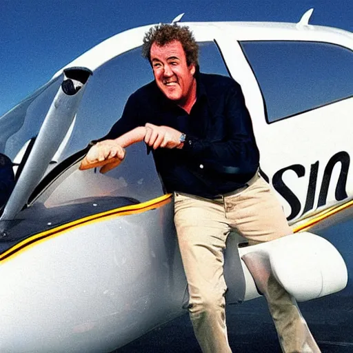 Prompt: Jeremy Clarkson Steering a plane