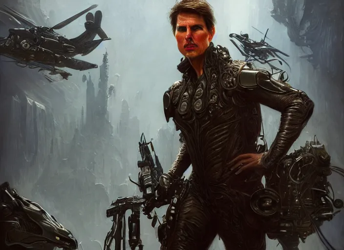 Image similar to tom cruise as oscar diggs, intricate, d & d, fantasy, art nouveau, digital painting, trending on artstation, sharp focus, wide shot, illustration, global illumination, ray tracing, art by artgerm and greg rutkowski and ruan jia