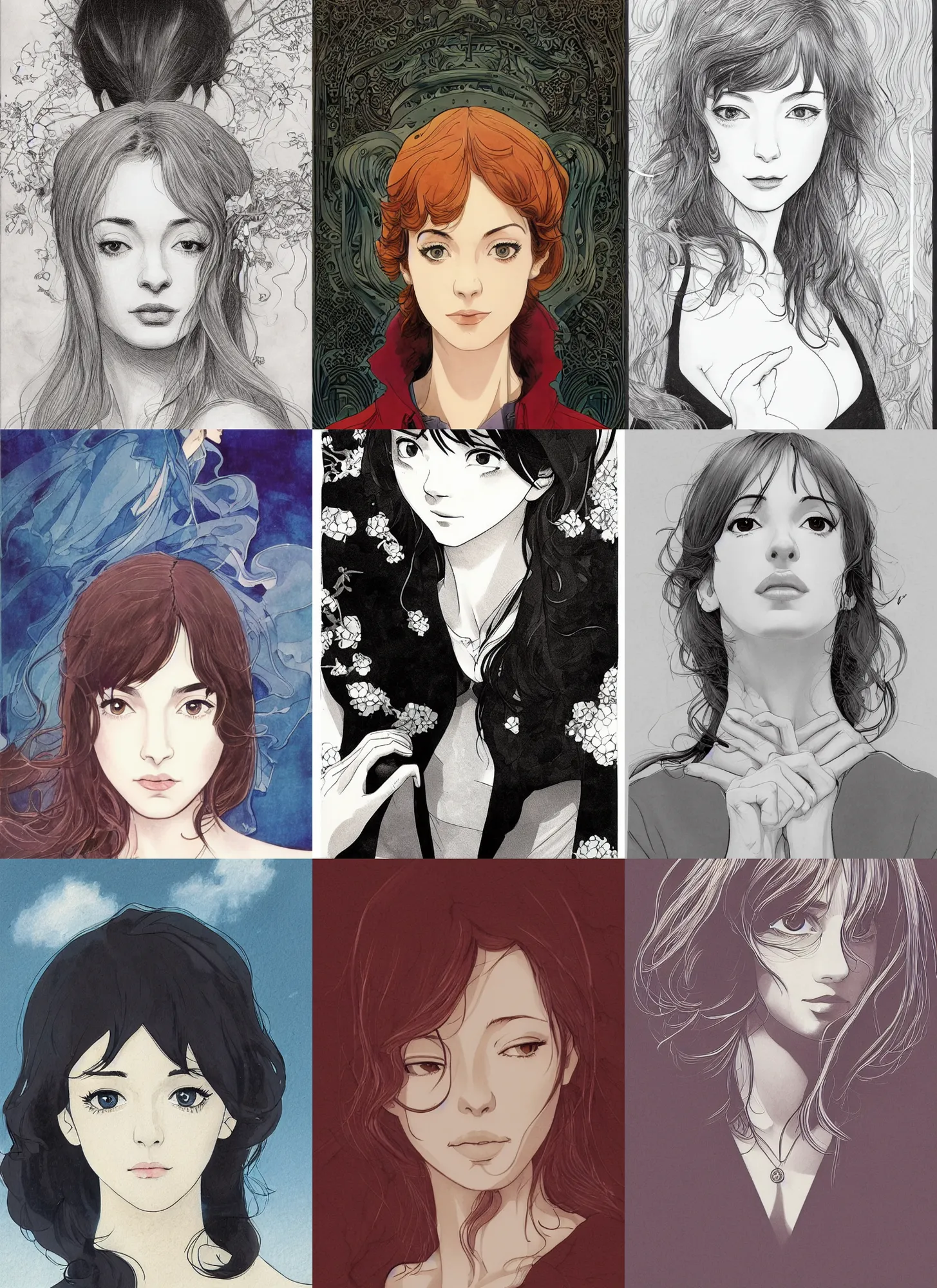 Prompt: un dia de paz! christina hendricks, arte koto no ha no niwa, makoto shinkai, moebius, milo manara, hugo pratt, french comic art, semi - realistic anime, portrait, beautiful face, symmetrical face, trending on pixiv, detailed, clean lines, sharp lines, crisp lines, award winning illustration, masterpiece, 4 k