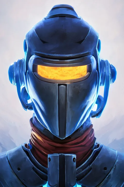 Image similar to epic mask helmet robot ninja portrait stylized as fornite style game design fanart by concept artist gervasio canda, behance hd by jesper ejsing, by rhads, makoto shinkai and lois van baarle, ilya kuvshinov, rossdraws global illumination radiating a glowing aura global illumination ray tracing hdr render in unreal engine 5