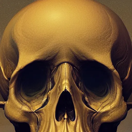 Image similar to portrait_of_a_melting_skull._intricate_abstract._intricate_artwork._by_Tooth_Wu_wlop_beeple_dan_mumford._octane_render_trending_on_artstat