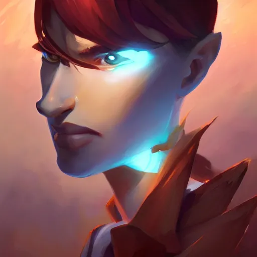 Image similar to face icon stylized minimalist magic : the gathering, loftis, cory behance hd by jesper ejsing, by rhads, makoto shinkai and lois van baarle, ilya kuvshinov, rossdraws global illumination