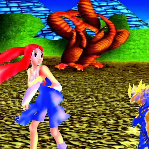 Prompt: a screenshot of chrono cross ( psx 2 0 0 0 )