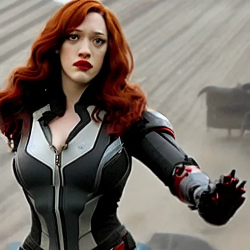 Image similar to a still of kat dennings as black widow in iron man 2 ( 2 0 1 0 )