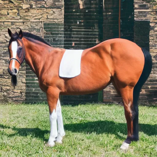 Prompt: full photo of a horse with a cat-head