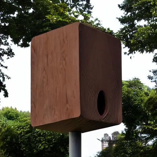 Image similar to bat box designed by Zaha Hadid