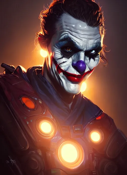 Prompt: portrait of apex legends, the joker, intricate, elegant, glowing lights, highly detailed, digital painting, artstation, glamor pose, concept art, smooth, sharp focus, illustration, art by artgerm and greg rutkowski, artey freytag