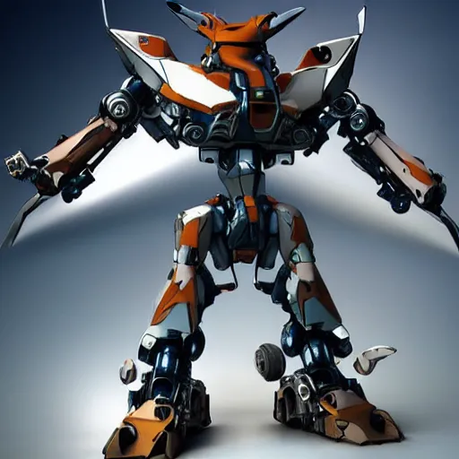 Prompt: mecha anthropomorphic fox