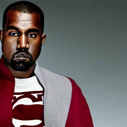 Image similar to Movie still of Kanye West as superman