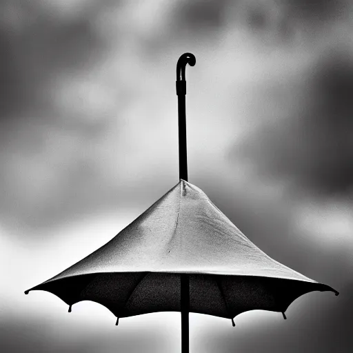 Image similar to an umbrella, award winning black and white photography