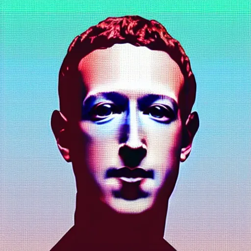 Prompt: Techno synthwave pixel art of Mark Zuckerberg