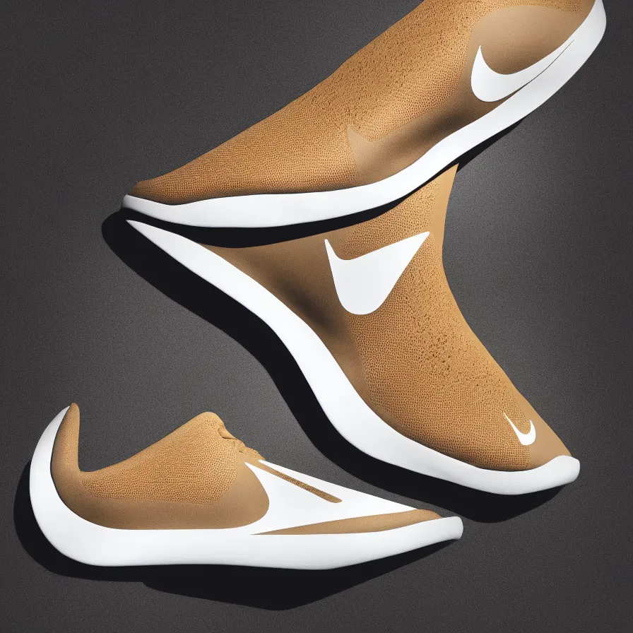 Prompt: single nike sneaker ; designed by c. a. k. e., marc newsom, zaha hadid, blond ltd, layer design ; natural materials ; industrial design ; behance ; le manoosh ; pinterest ; if design award ; reddot design award