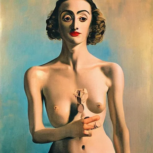 Image similar to a portrait of ana de armas by salvador dali