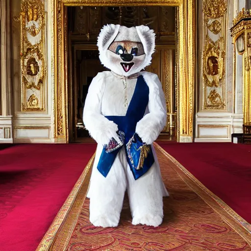 Image similar to the Royal Fursuit, exhibited among the other Crown Jewels of the United Kingdom, publicity photograph © Historic Royal Palaces 2022