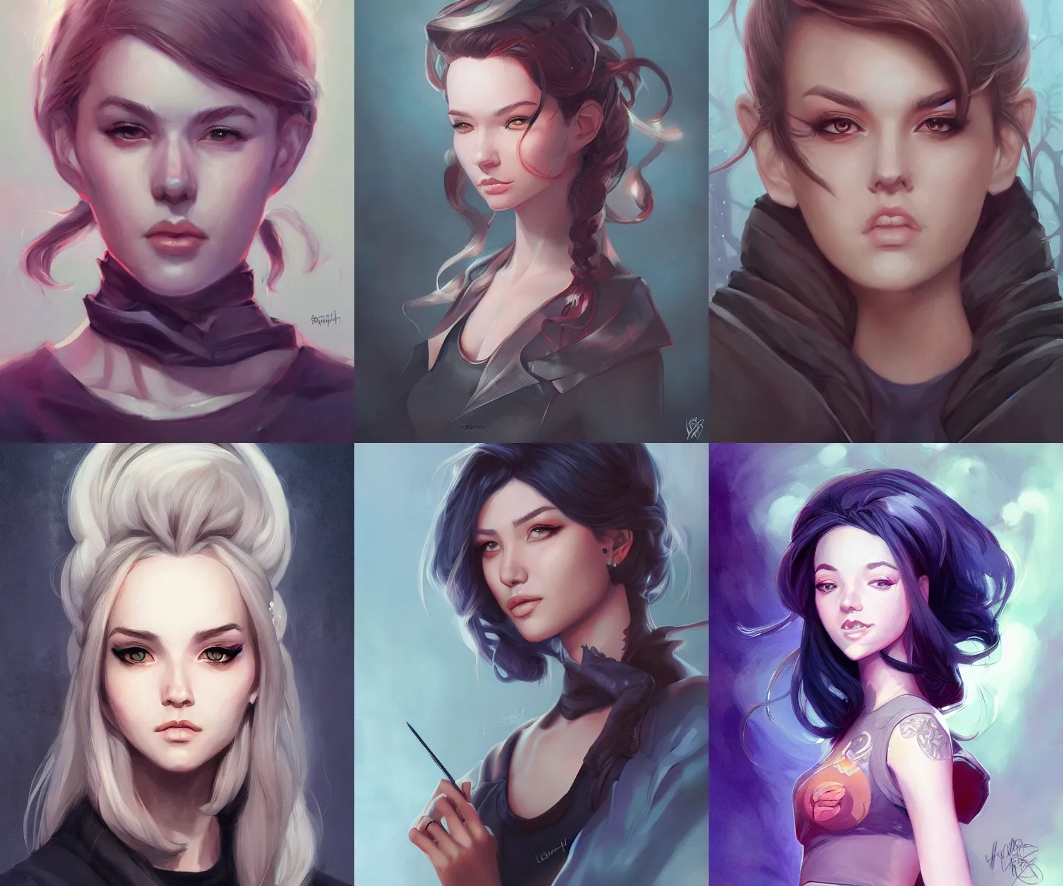 Prompt: portrait by loish and artgerm and wlops