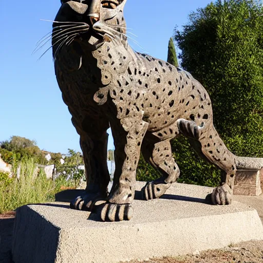 Image similar to iberian lynx sculpture in sabugal, portugal