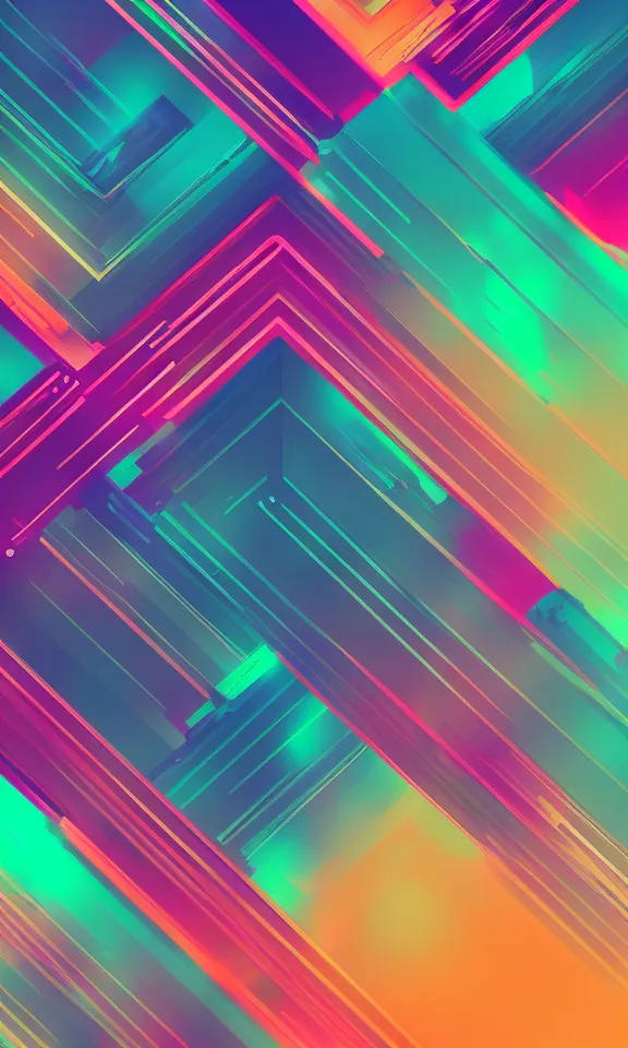 Image similar to minimalist abstract hd phone wallpaper, cyberpunk color palette, trending on behance