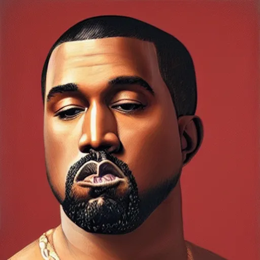 Image similar to A Renaissance portrait painting of Kanye West