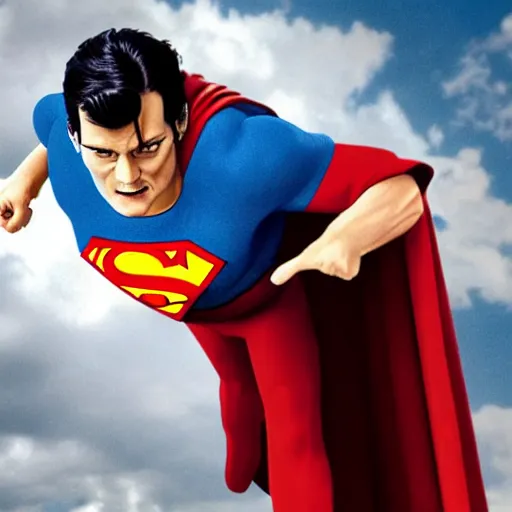 Prompt: johnny depp as superman