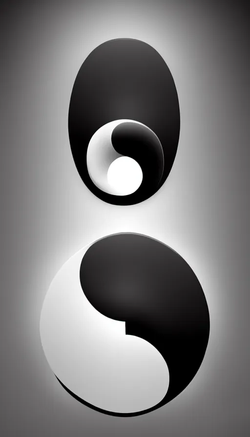 Image similar to Abstract representation of ying Yang concept, by CGSociety