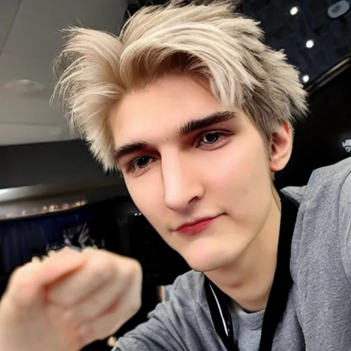 Image similar to really handsome gigachad xqc gigachad gambling : : realistic : : 1 dslr : : 1 - - quality 2