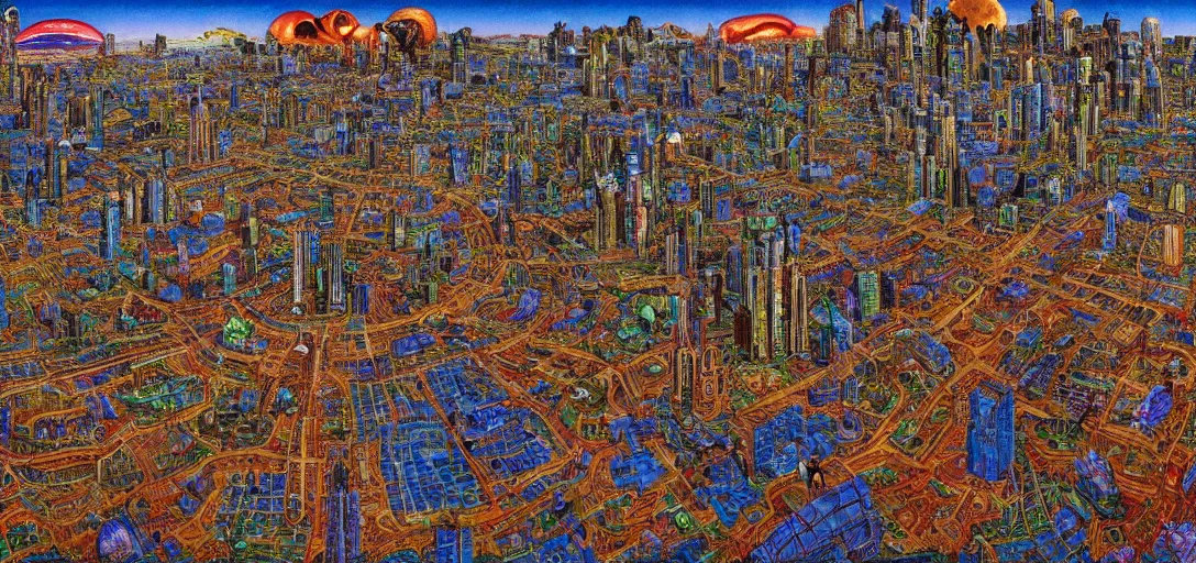 Prompt: very high resolution image from a new movie. a beautiful city landscape, alien invasion. 2 4 mm, photorealistic, photography, directed by mati klarwein