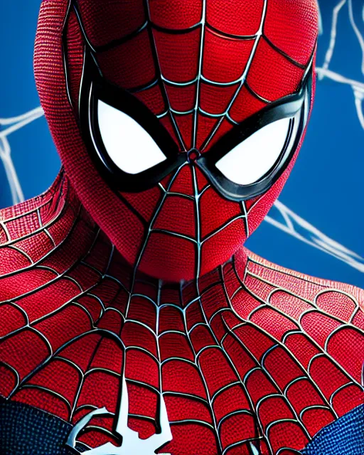 Image similar to spiderman, studio lighting