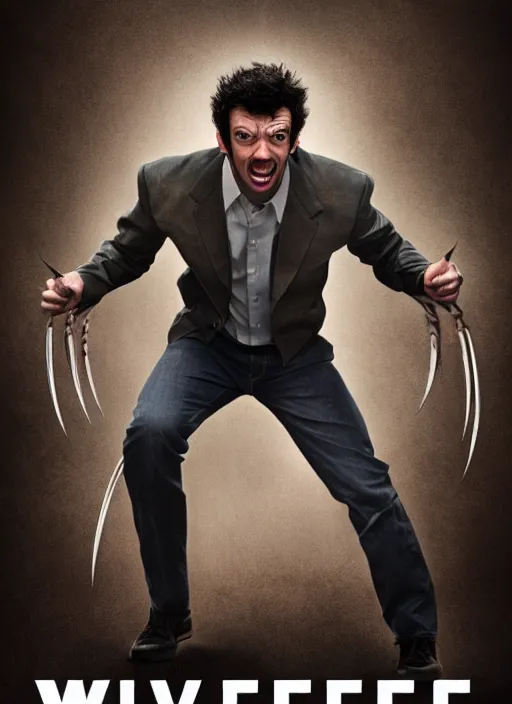 Image similar to Nathan Fielder as Wolverine movie poster