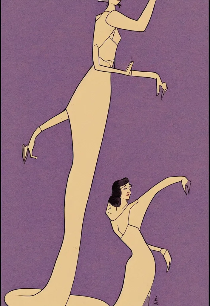 Prompt: an art deco inspired woman by moebius